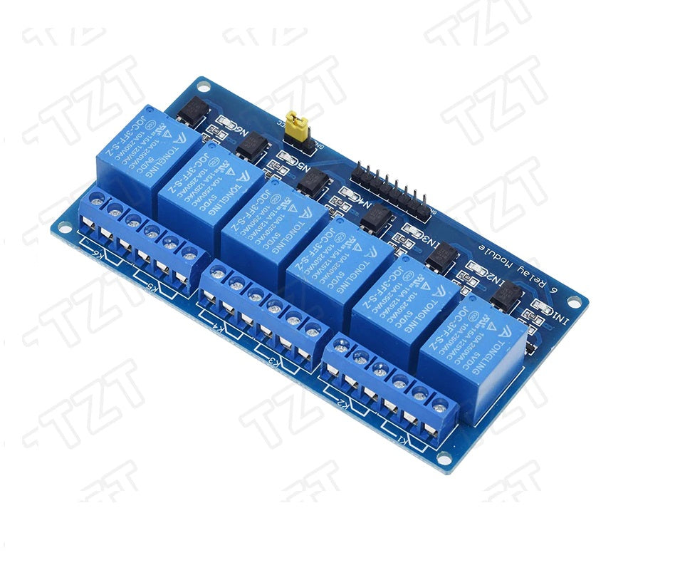 6 Channel 5V Relay Board Module Optocoupler LED for Arduino