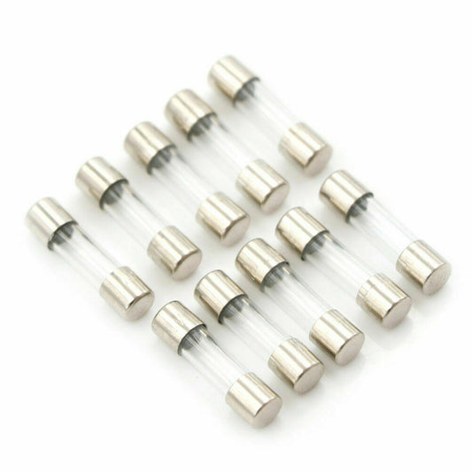 Glass Tube Fuse 5 x 20mm 17 Values 0.1A - 20A. F0.1A-F20A (10 pack)
