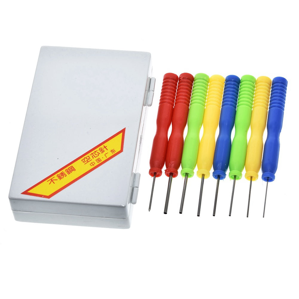 8 Pcs/Lot Mixed Stainless Steel Non-stick Tin Hollow Core Needle Kits For Soldering