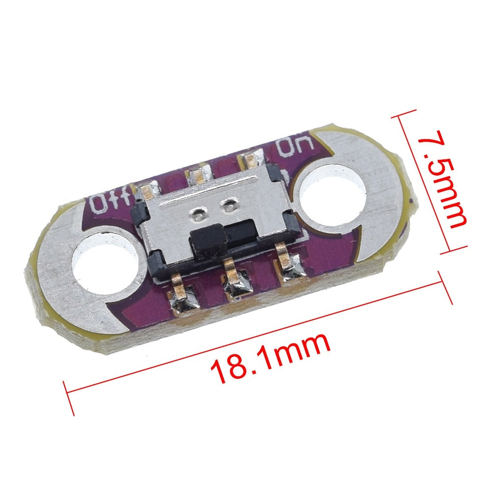 LilyPad Slide Switch AYZ0202 for Arduino ON/OFF DIY Electronics (5 Pack)
