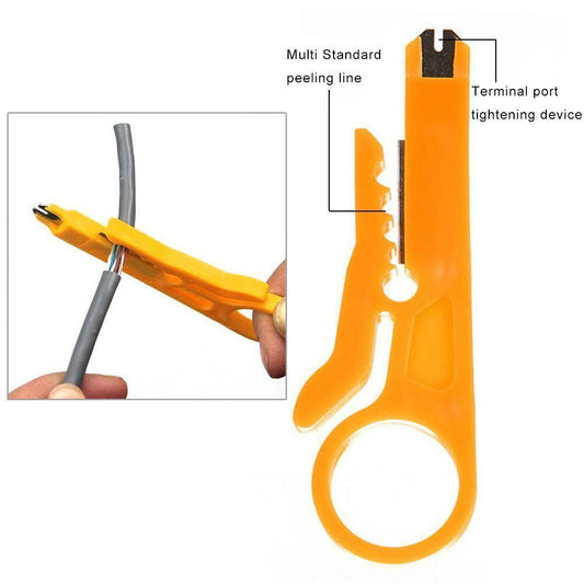 Mini Portable Wire Stripper Knife Crimper Pliers Multi-Tool (2 Pack)