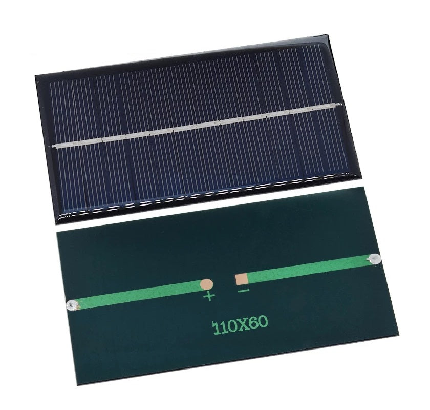 6V 160mA 0.96W Polycrystalline Solar Panel 110X60MM