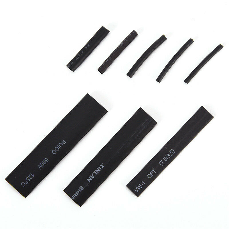 127Pcs Electrical Cable Heat Shrink Tube Tubing Wrap. 7 Size Assortment.