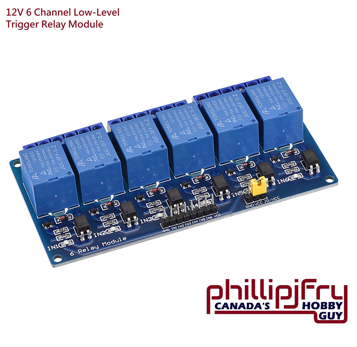 12V 6 Channel Low Level Trigger Relay Board Module