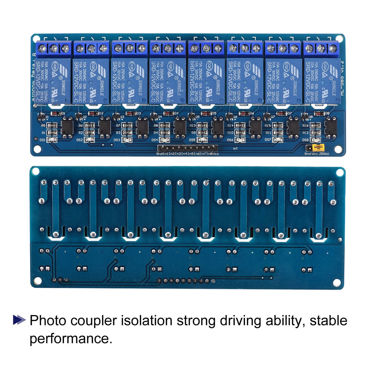 12V 8 Channel Relay Module with Optocoupler for Arduino