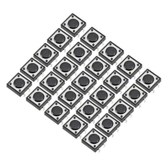 12x12x4.3mm Panel Micro PCB Momentary Tactile Push Button (25 Pack)