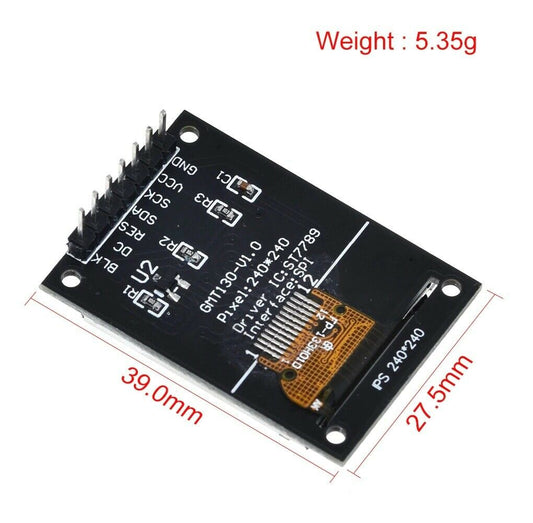 1.3 inch TFT IPS LCD Display Module 240x240 SPI ST7789