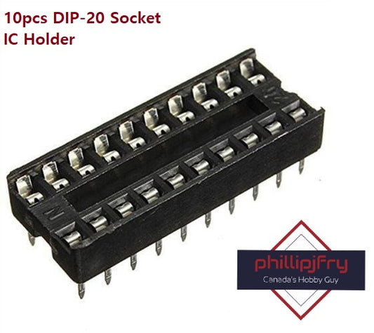 10pcs DIP-20 IC Sockets Adaptor Solder Type Socket 2.54mm Dual Wipe Contact