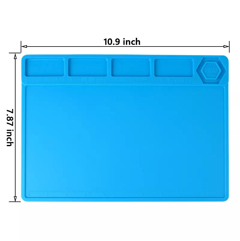 Soldering Mat 2820 Blue, Heat-Resistant Magnetic Holder for High-Temp Soldering