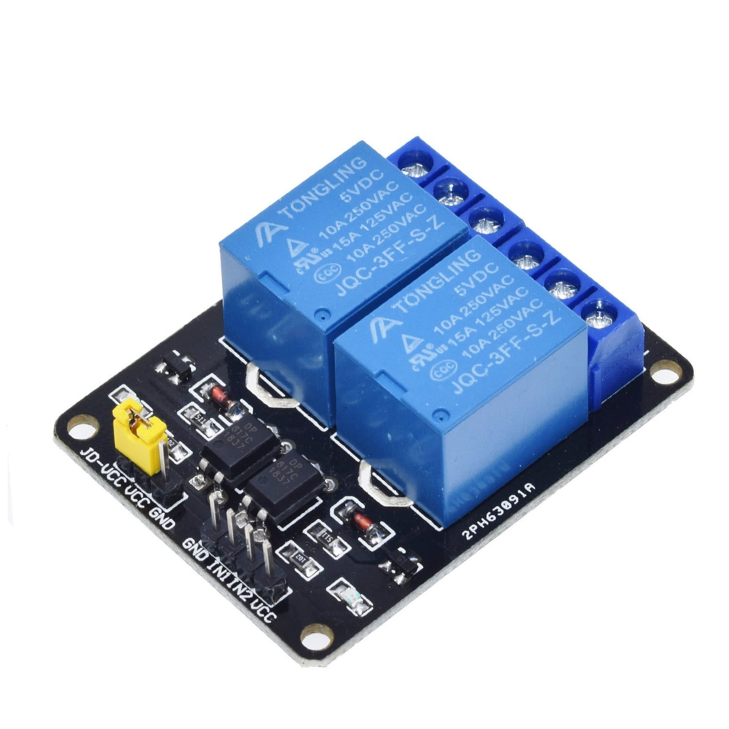 2 Channel Relay Module 5V/12V With Optocoupler PIC AVR DSP ARM For Arduino