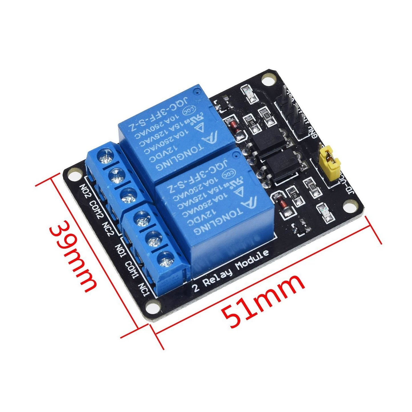 2 Channel Relay Module 5V/12V With Optocoupler PIC AVR DSP ARM For Arduino