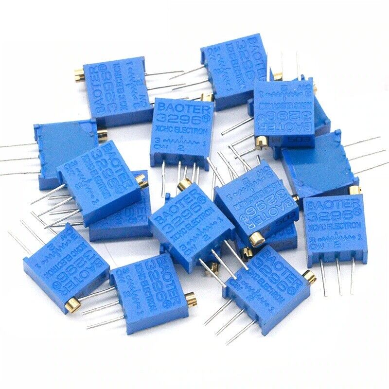 50pcs - 10 Value 3296W Multiturn Variable Resistor Trimmer Potentiometer Kit