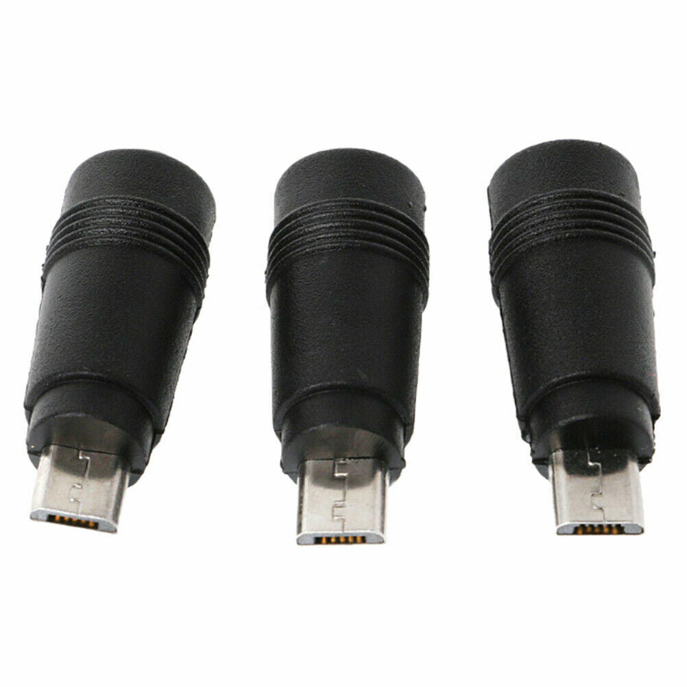 2pcs DC 5.5*2.1mm female jack plug to micro USB 5pin Male