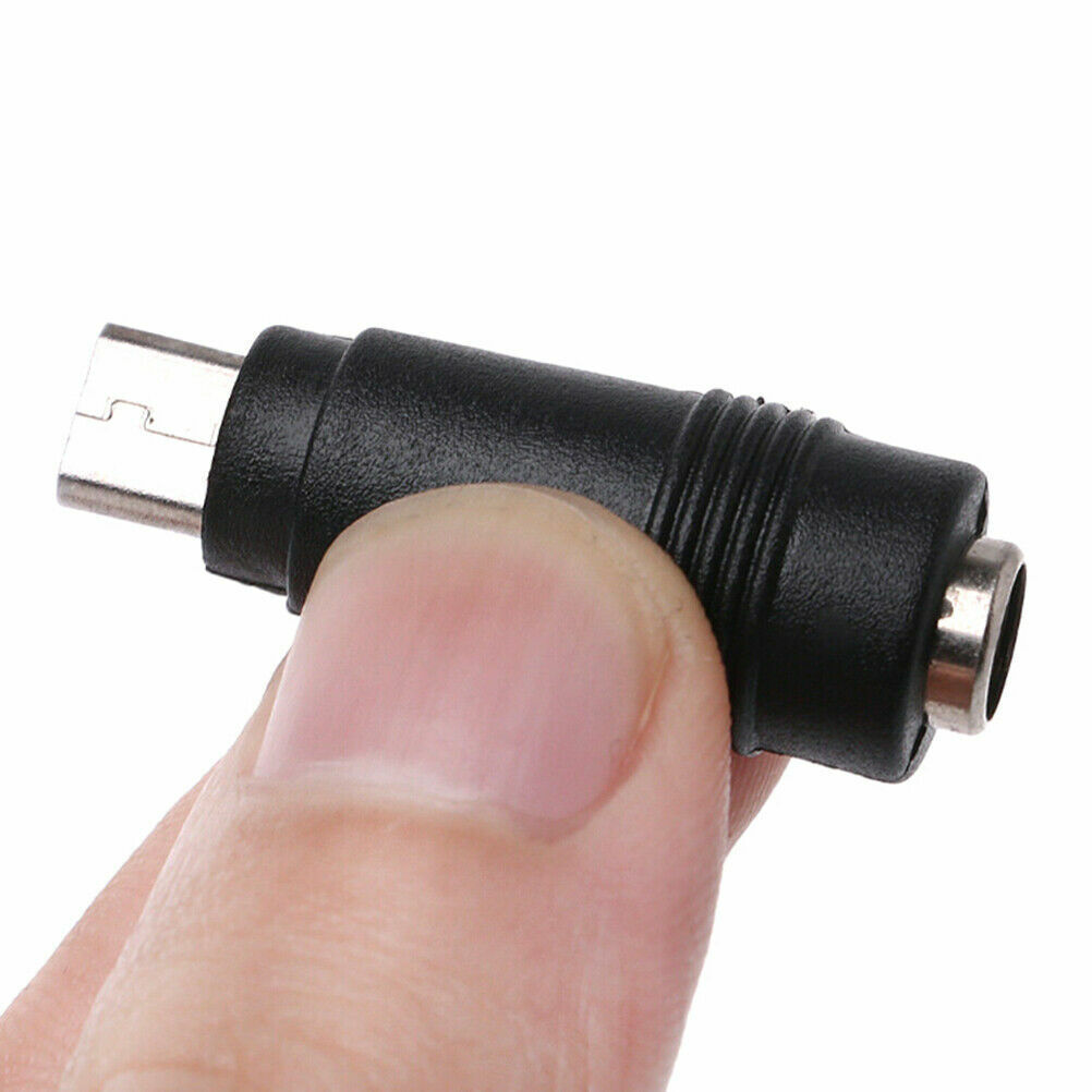 2pcs DC 5.5*2.1mm female jack plug to micro USB 5pin Male