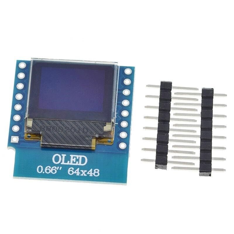 OLED Display Module LCD Screen IIC I2C 0.66 Inch For WEMOS D1 MINI ESP32 Arduino