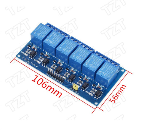 6 Channel 5V Relay Board Module Optocoupler LED for Arduino