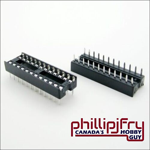 DIP-24 Solder Type 24 Pin  Dip Sip IC Sockets Adaptor (10 pack)