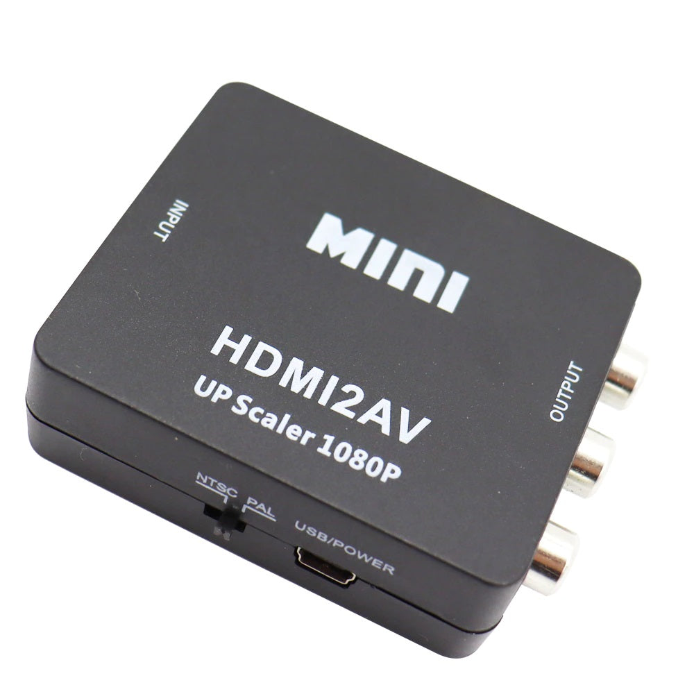 MINI HDMI to RCA AV/CVBS Composite Video AV Converter for TV VHS VCR DVD