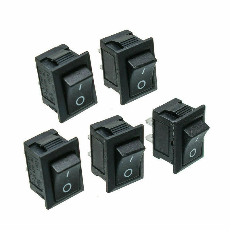 KCD1-101 21 x 15mm Switch 6A-10A 110V 250V 2Pin (5 pack)