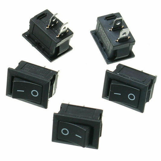 KCD1-101 21 x 15mm Switch 6A-10A 110V 250V 2Pin (5 pack)