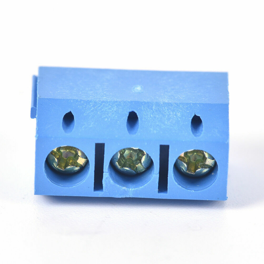 10PCS KF301-3P 5mm 3 Pin Connect Terminal Screw Block BLUE