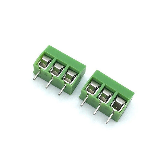 10PCS KF301-3P 5mm 3 Pin Connect Terminal Screw Block Green