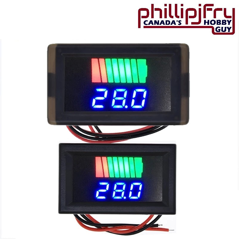 12V-60V Car Battery Lithium Battery Capacity Meter Voltmeter with LED Display