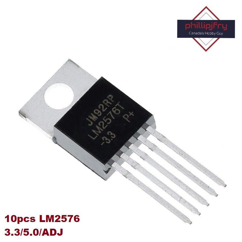 LM2576T-ADJ LM2576-3.3 LM2576-5.0 IC REG BUCK 3A TO220-5 (10 Pack)