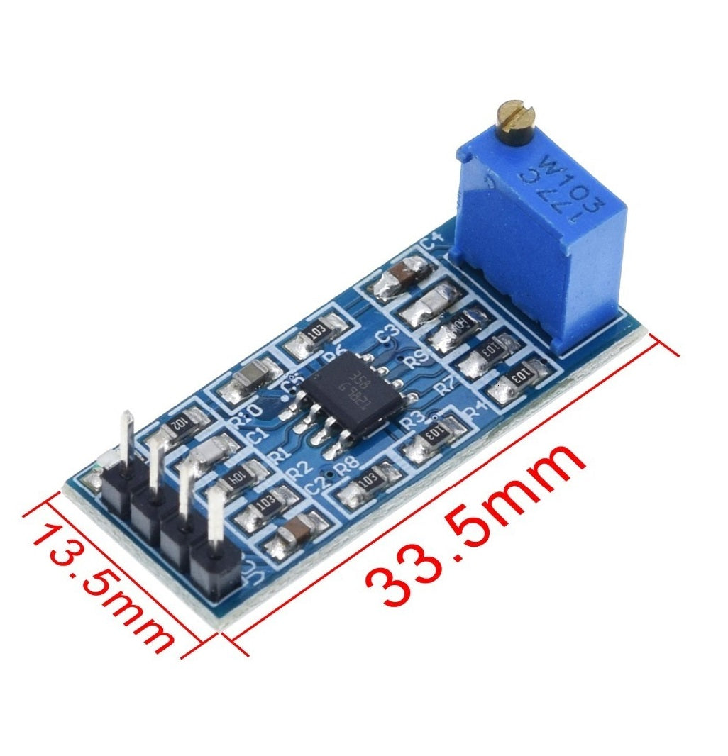 LM358 100 Times Gain Signal Amplification Operational Amplifier Module 5V-12V
