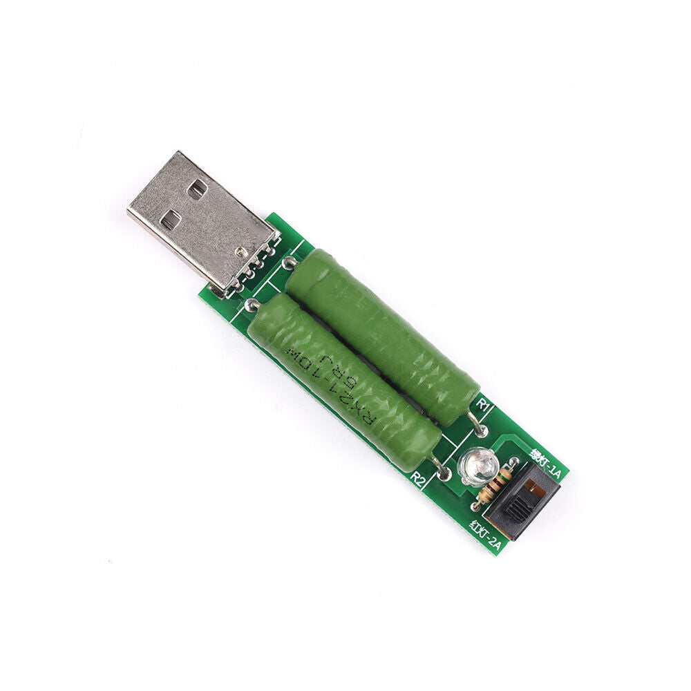 Mini USB Discharge Load Interface Resistor Load Tester 2A/1A with Switch Module