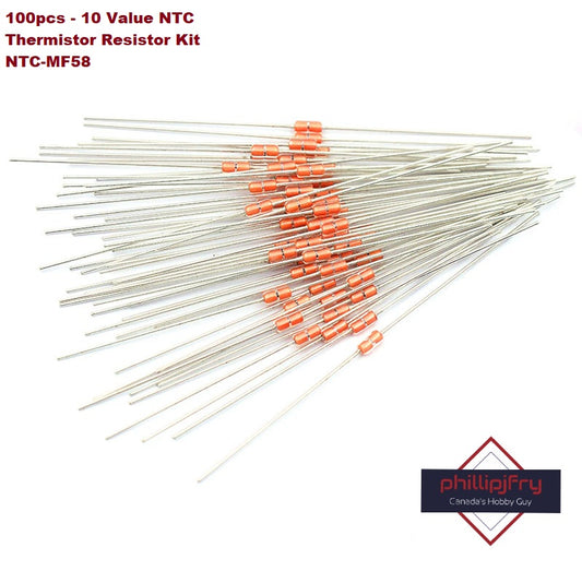 100pcs 10 Value NTC Thermistor Resistor Kit NTC-MF58 +/-5% 3950B
