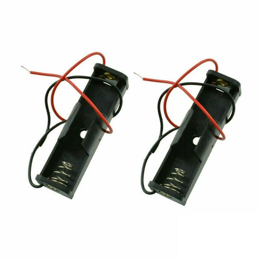 Battery Holder Case Box With Wire Leads  for 1X AA Battery 1.5V (2 pack)