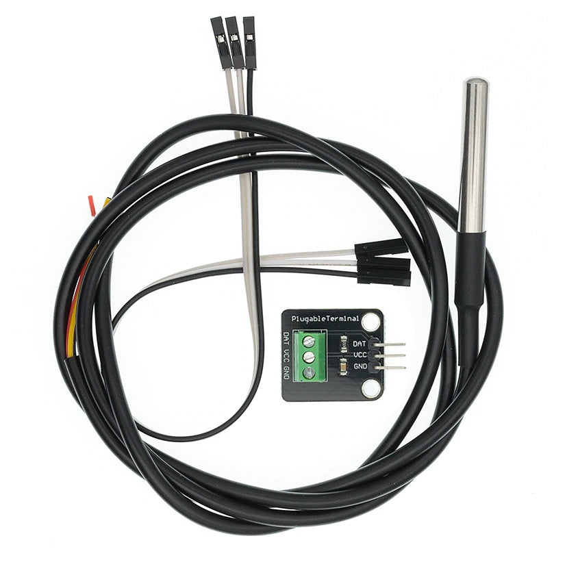 DS18B20 Temperature Sensor Waterproof Probe Plugable Module with 1M Cable