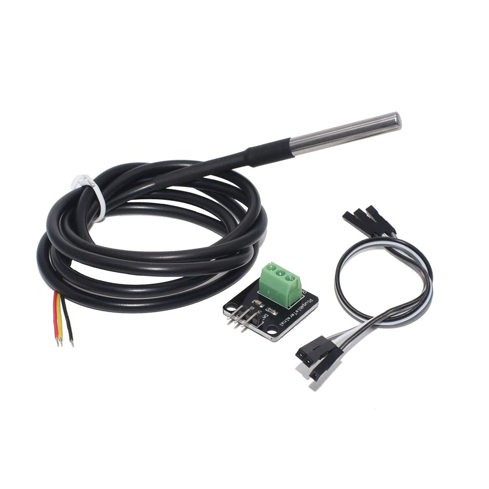 DS18B20 Temperature Sensor Waterproof Probe Plugable Module with 1M Cable