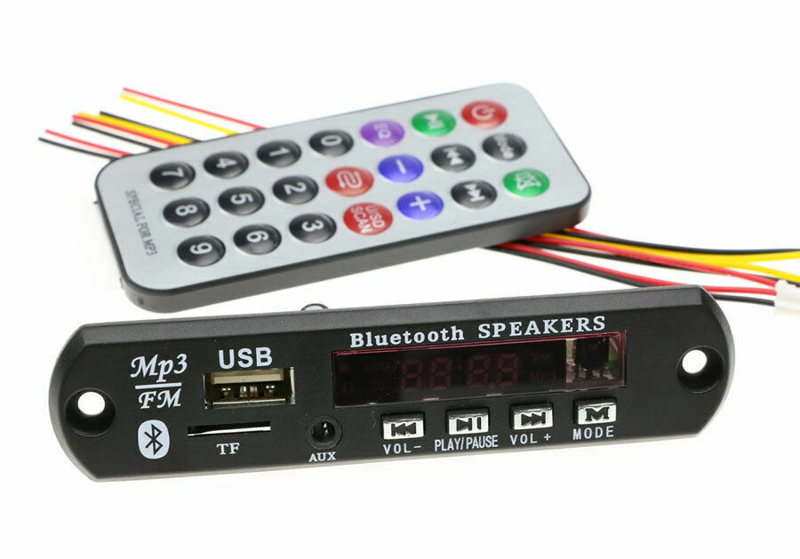Wireless Bluetooth 12V MP3 WMA Decoder Board Audio Module USB TF Radio For Car