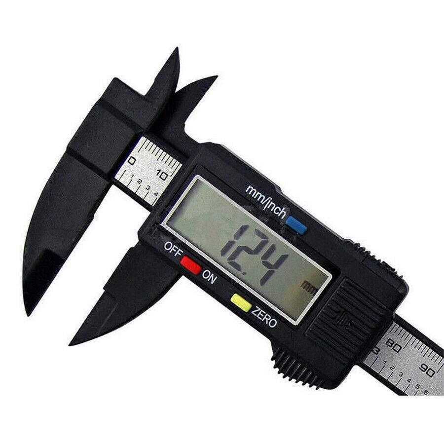 Gauge Carbon Fiber 150mm LCD Digital Vernier Electronic Micrometer Caliper 6inch