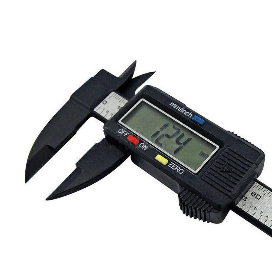 Gauge Carbon Fiber 150mm LCD Digital Vernier Electronic Micrometer Caliper 6inch
