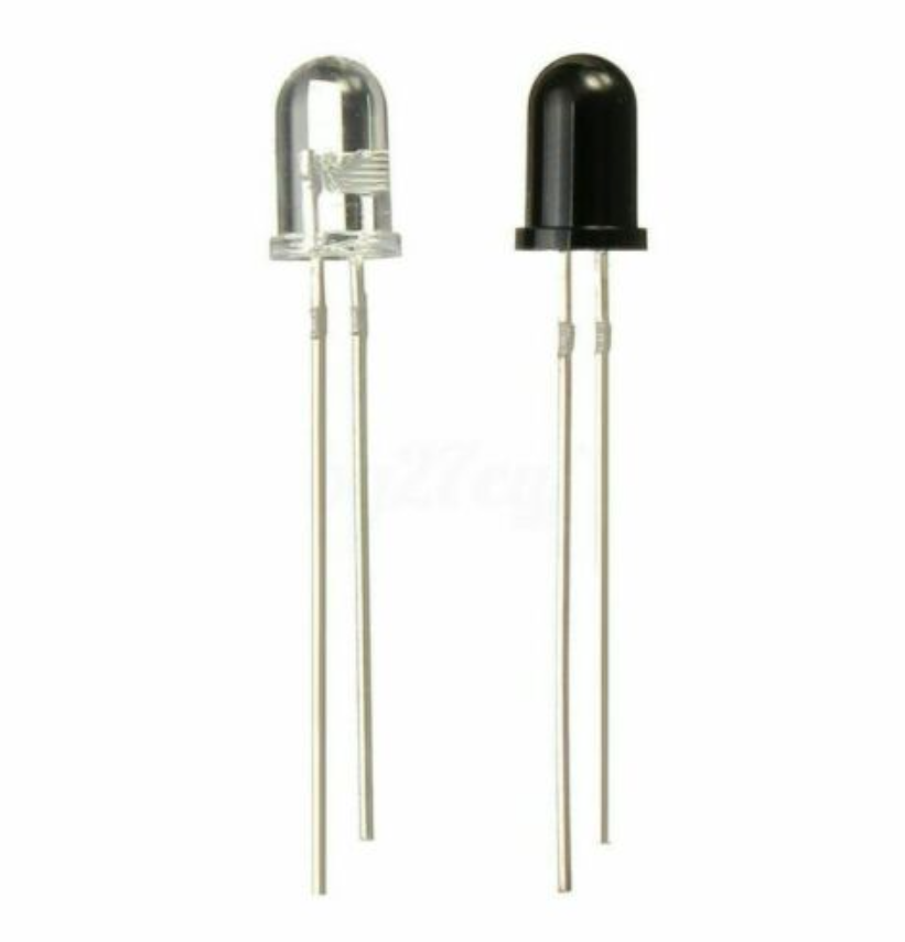 5mm 940nm LED infrared emitter and IR receiver (5 pairs)