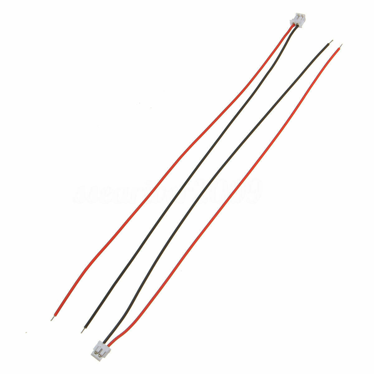 Micro JST 1.25mm 2-Pin Female Battery Connector 10cm wire (10 sets)
