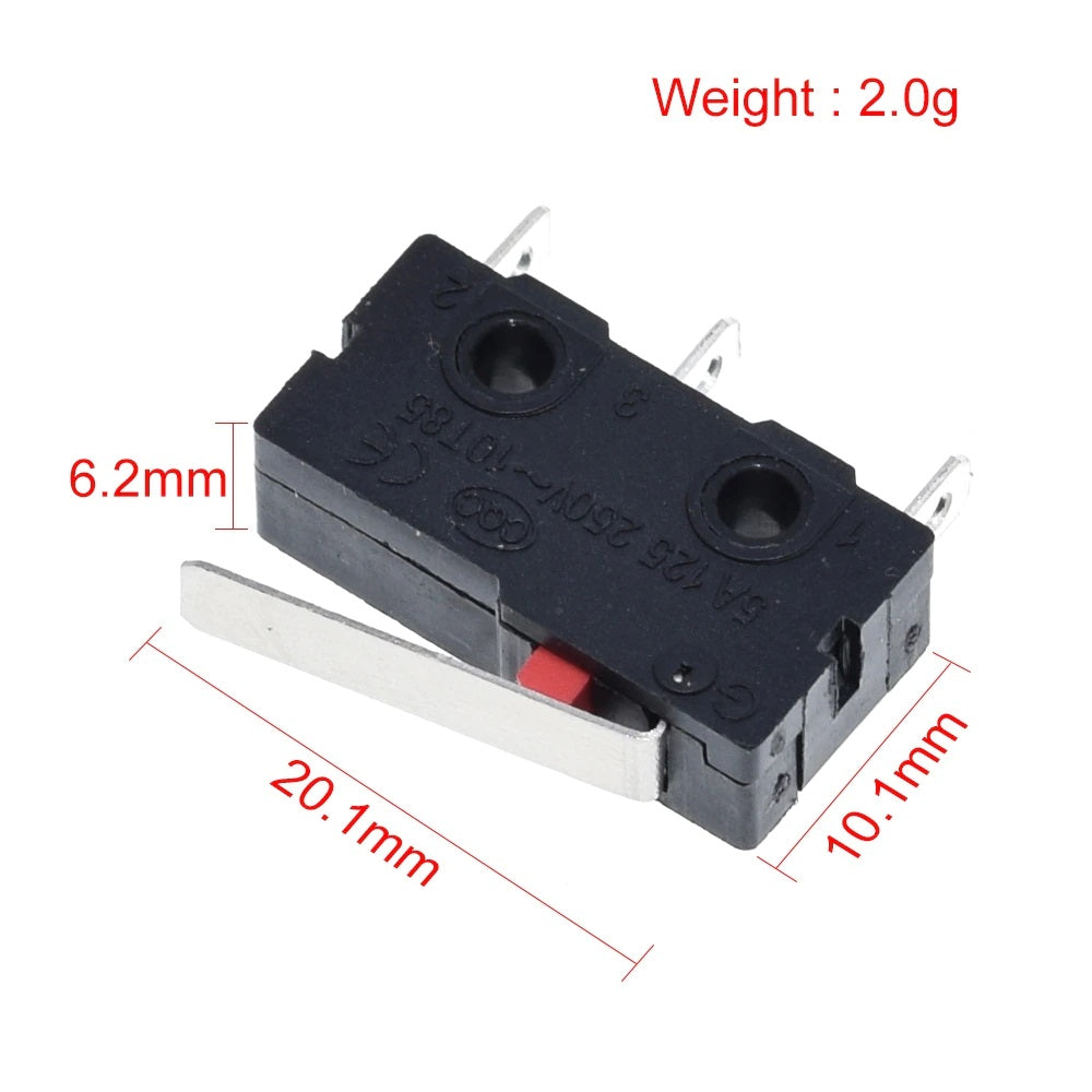 KW11-3Z 3PIN Buckle Tact Switch  5A 250V Microswitch. (10 pack)