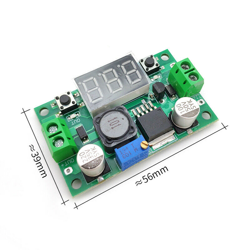 LM2596 DC 4.0~40 to 1.3-37V Adjustable Step-Down Module with Voltmeter