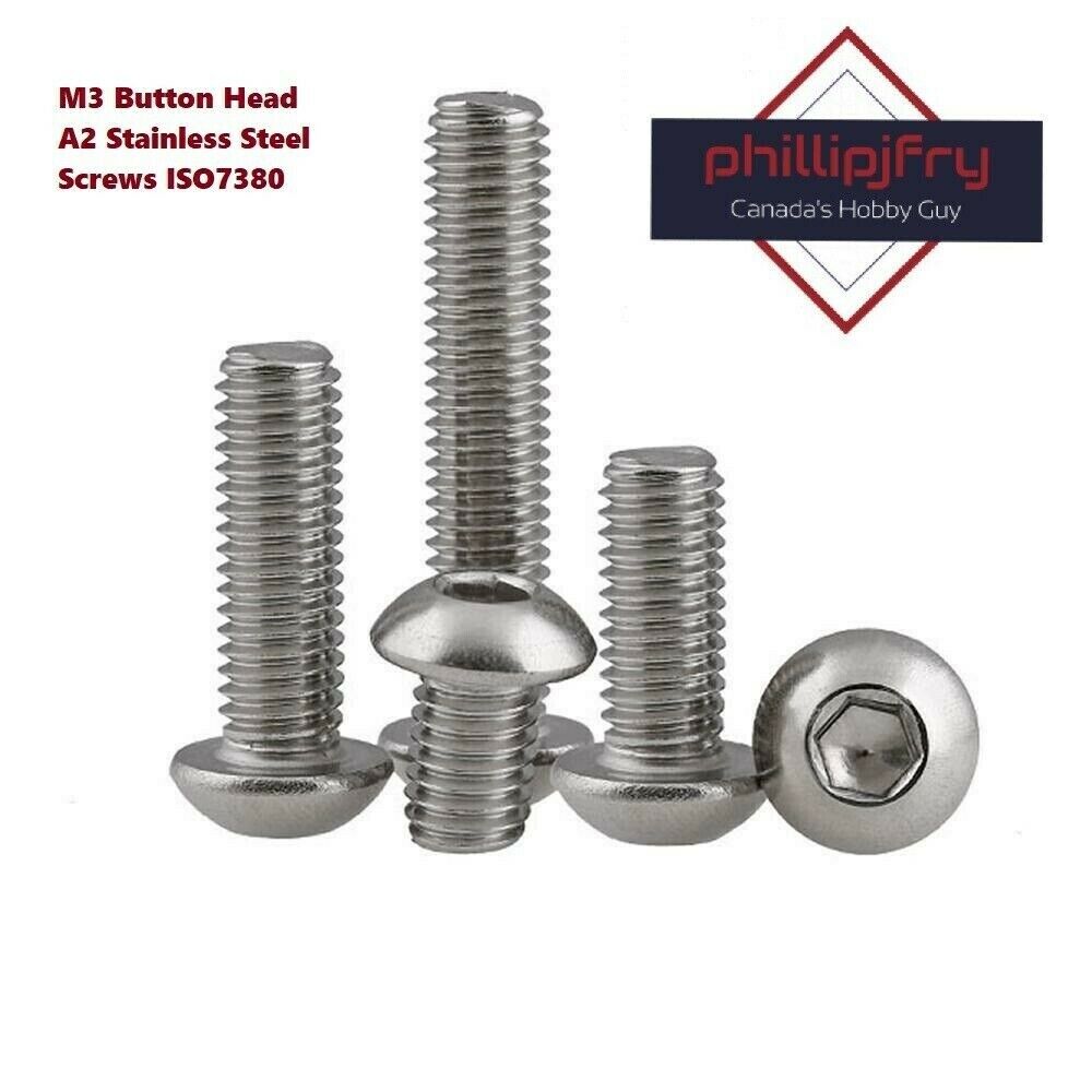 M3 A2 Stainless Steel Allen Hex Socket Button Head Screw Round Head IS ...