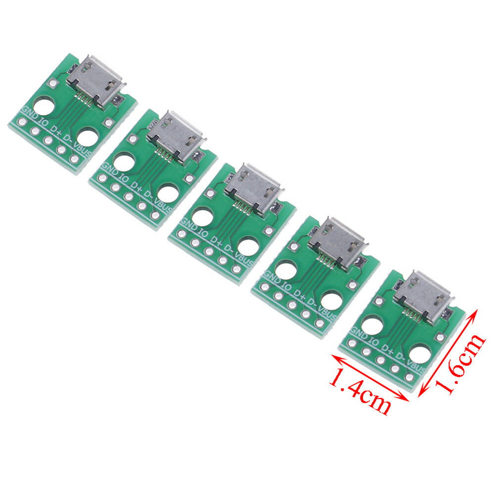 MICRO USB to DIP Adapter 5pin female connector B type Breakout (5 pack)