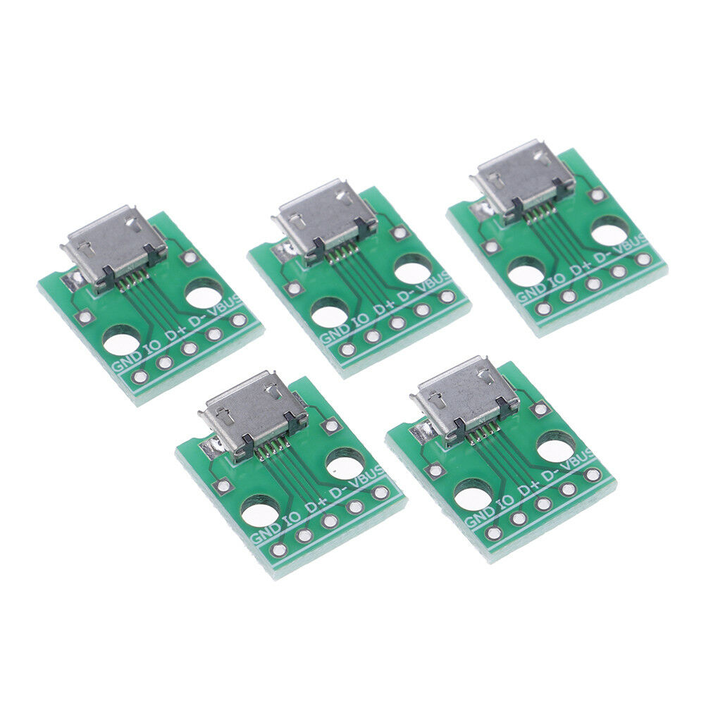 MICRO USB to DIP Adapter 5pin female connector B type Breakout (5 pack)