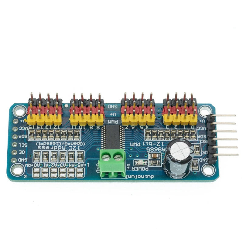 PCA9685 16 CH 12-bit PWM Servo Shield Motor Driver I2C Module