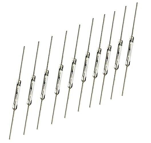 14mm Glass Magnetic Induction Reed Switch Normally Open (10 pack)
