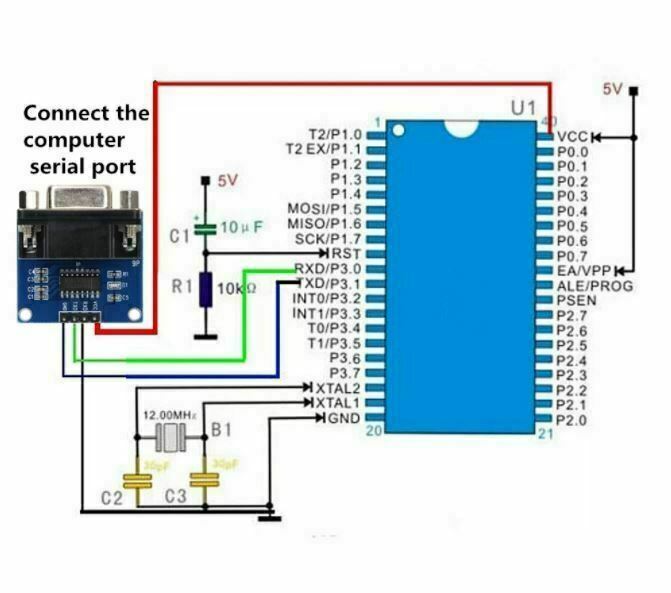 MAX3232 RS232 to TTL Serial Port Converter Module DB9 Connector