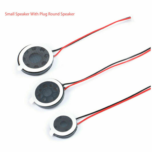 Round Speaker 8 Ohm/1W With Plug 15/18/20mm Diameter (2 pack)
