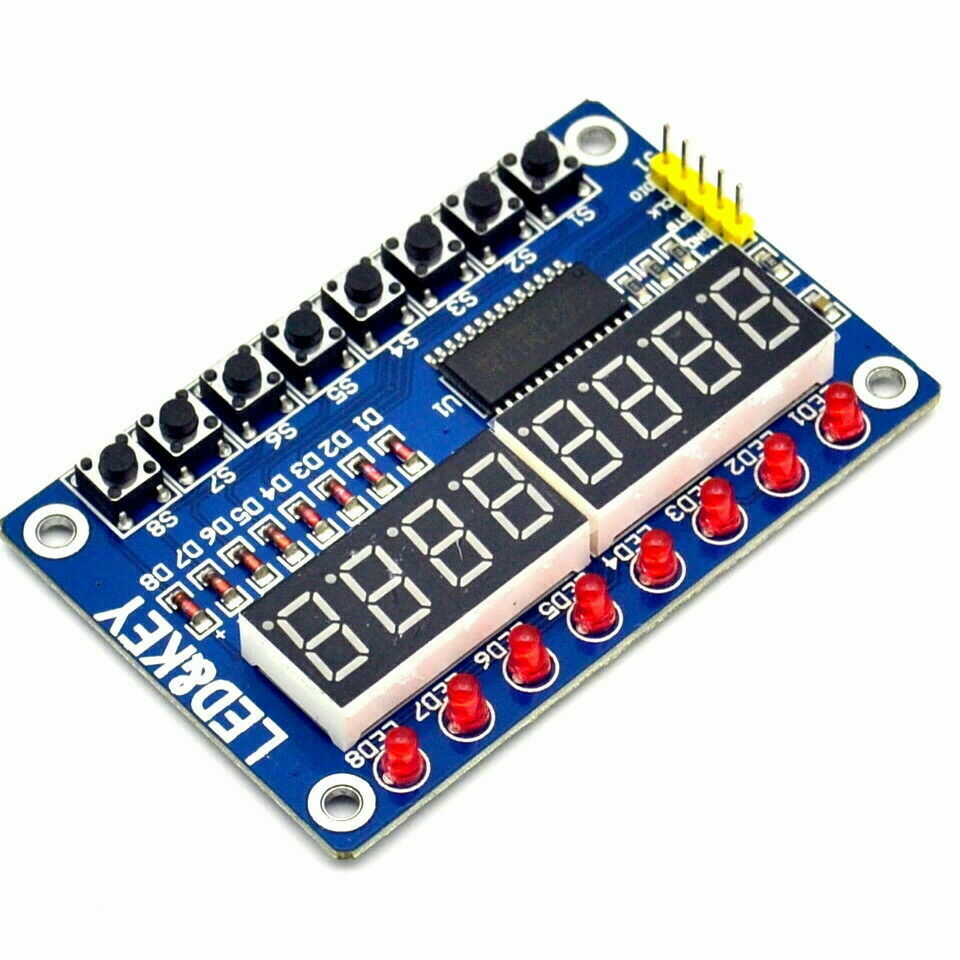 8-Bit LED 8-Bit Digital Tube 8 Key TM1638 Display module