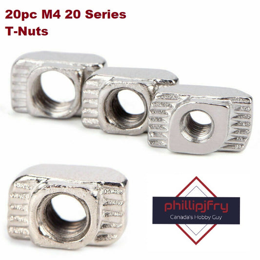 M4 T-slot Nut 20 Series Aluminum Profile Drop in T-Nuts (20 pack)